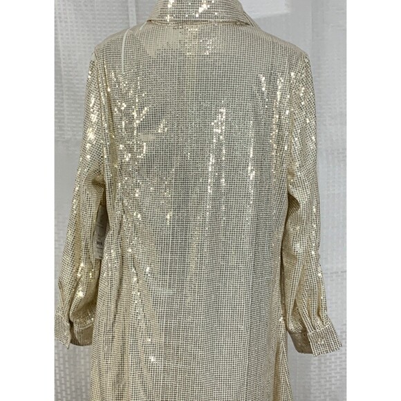 Terra Sky 0X Women’s 14 Sequin Shirt Dress - Picture 4 of 7
